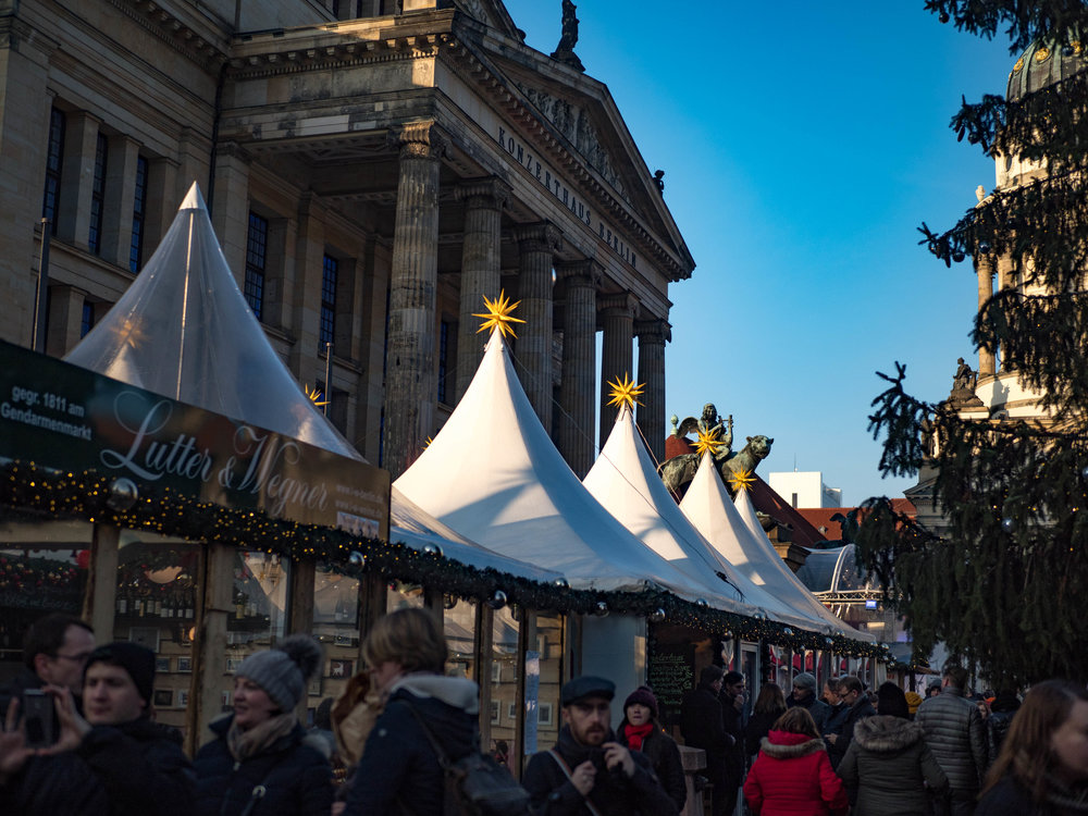 What a backdrop for a Christmas market