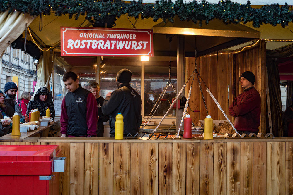 Food, food, more food and a glass of Glühwein