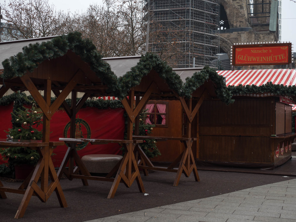 Empty tables, empty chairs