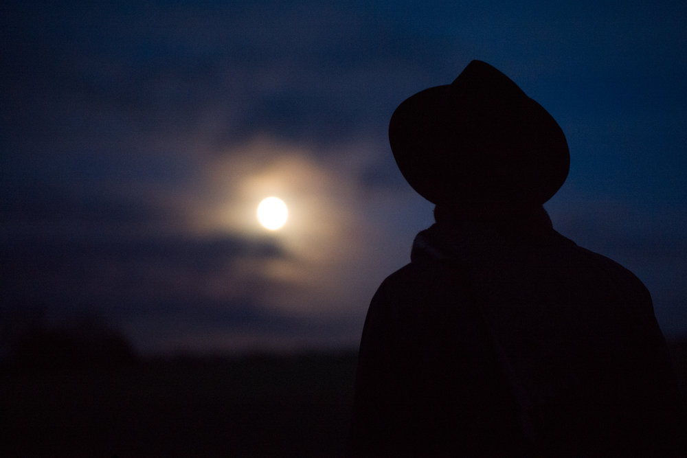 Hat and Moon - Leica M10 with 50mm Summilux M Asph. 1/125th ISO 8,000