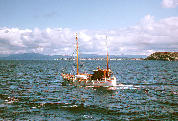 Entering Bergen Harbour, Norway, 1960s (Kodachrome Slide)