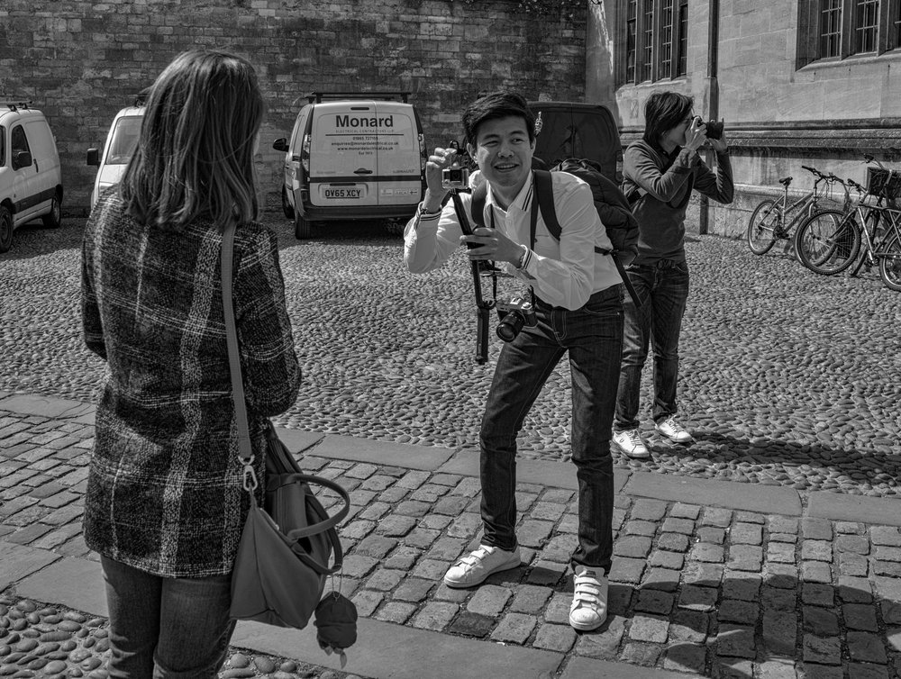 Happy snappers: Tri-Elmar at 28mm, Leica M-D.