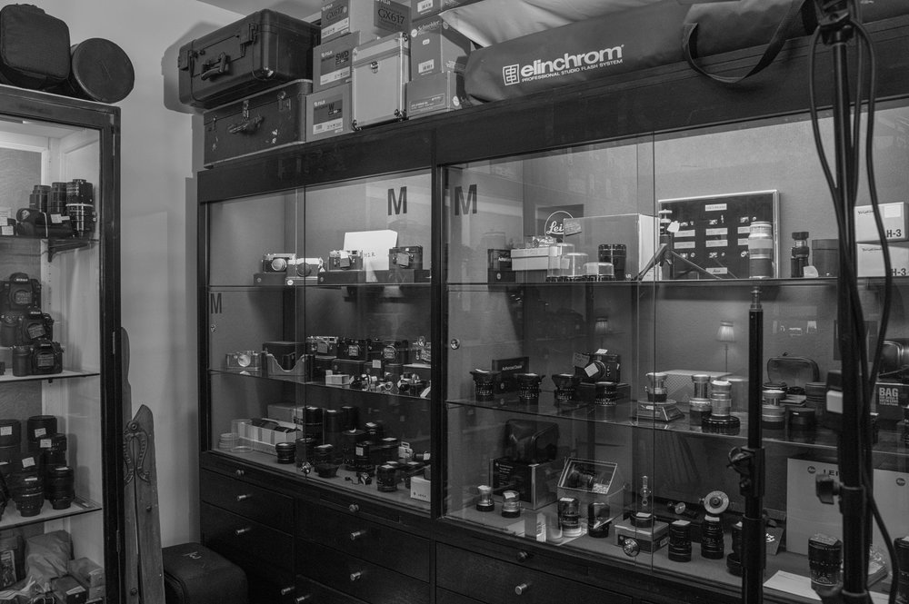   At a dealer near you.... Looking for bargains among all the second-hand camera gear. This Leica M display is at Aperture Photographic in Rathbone Place, London  