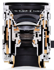 The 28-35-50 Leica Tri-Elmar-M is a mechanical and optical marvel that was allegedly too expensive to make and bit the dust in