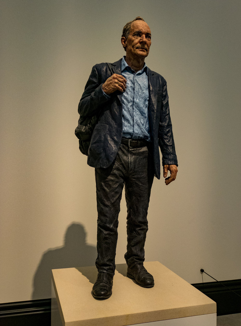 Master of the Web: Tim Berners-Lee at the National Portrait Gallery in London. The GM1 with the 12-32mm pancake zoom makes a discreet snapper to keep in your pocket. Here at 35mm equivalent