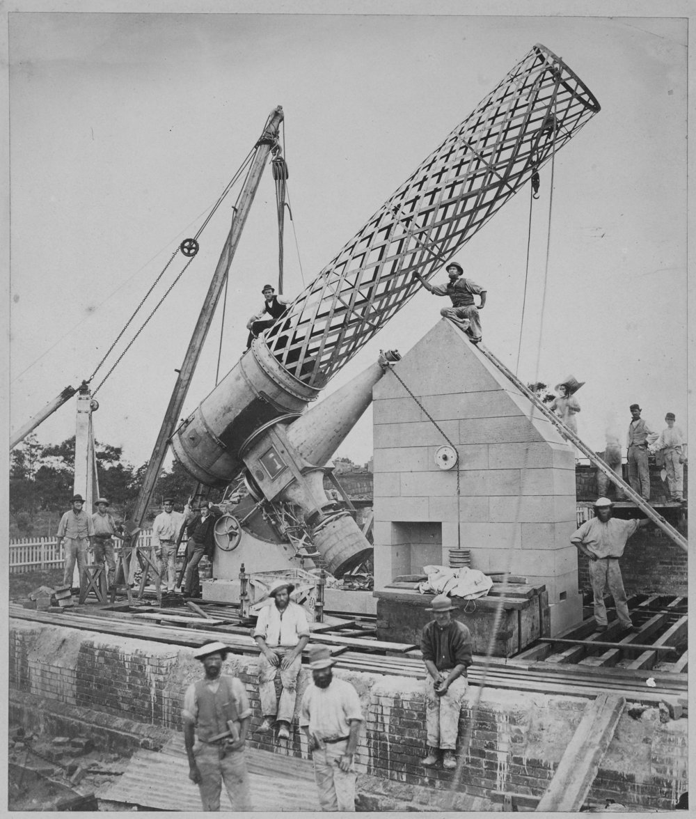 Construction of Great Melbourne Telescope (Museums Victoria)