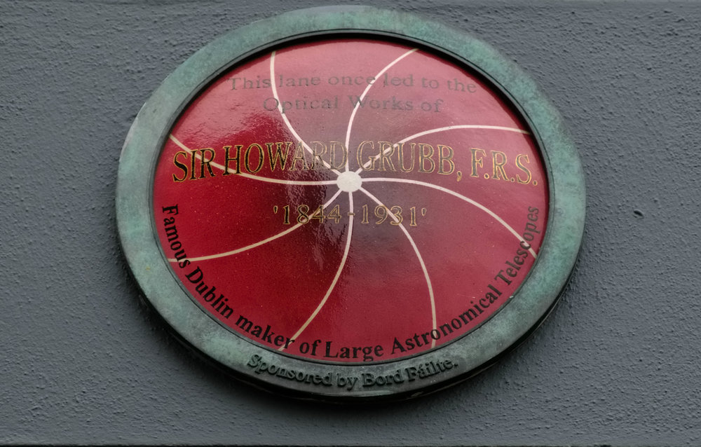 Sir Howard Grubb plaque in Observatory Lane by William Fagan