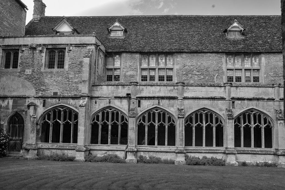 The original 13th-century abbey cloister with William Sharington