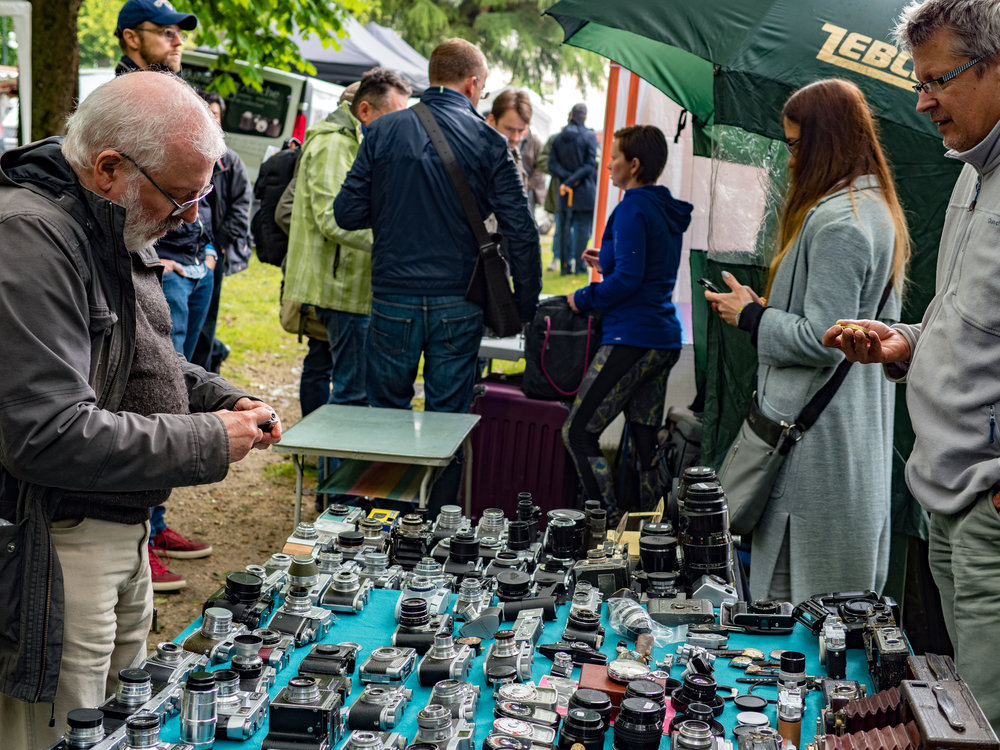 Thousands of cameras, lenses, accessories, new or second-hand, all in the town centre. It helps if the weather stays dry, unlike in 2016