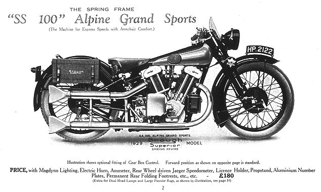 The 1929 SS100 Alpine Grand Sports. It cost £180, equivalent to £11,000 in today