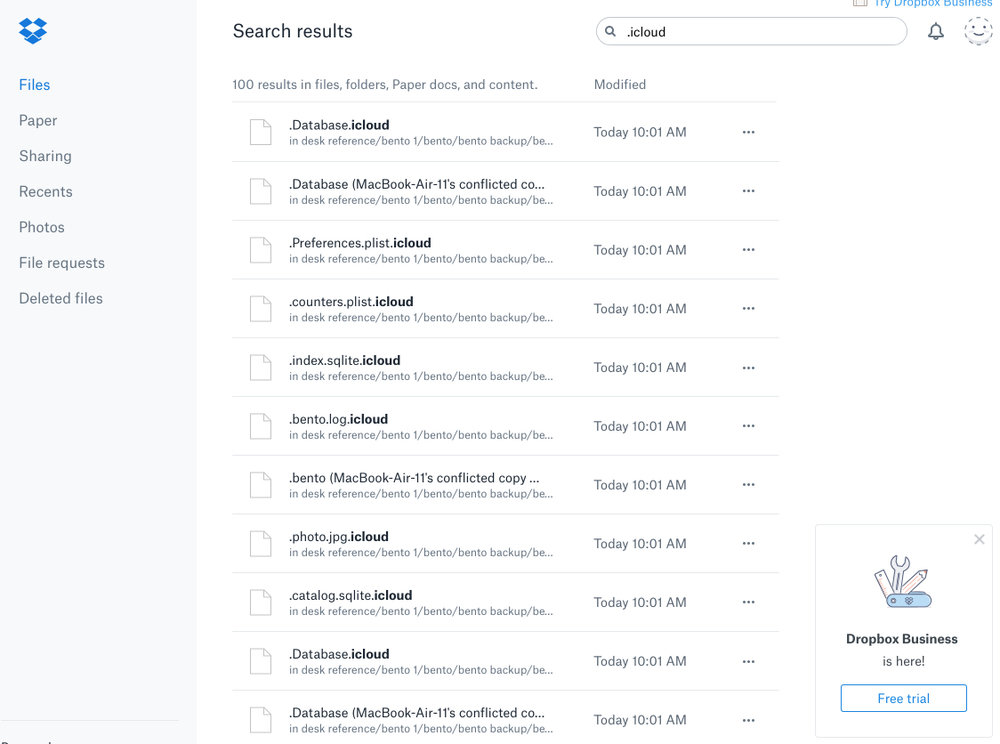 If you use both iCloud (as almost all Mac users do) as well as Dropbox, this is what to check. Open Dropbox in a web browser and perform a search for