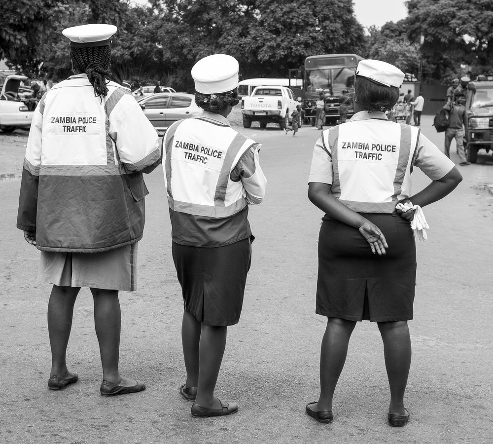   Three of a kind: Zambia Police Ladies  