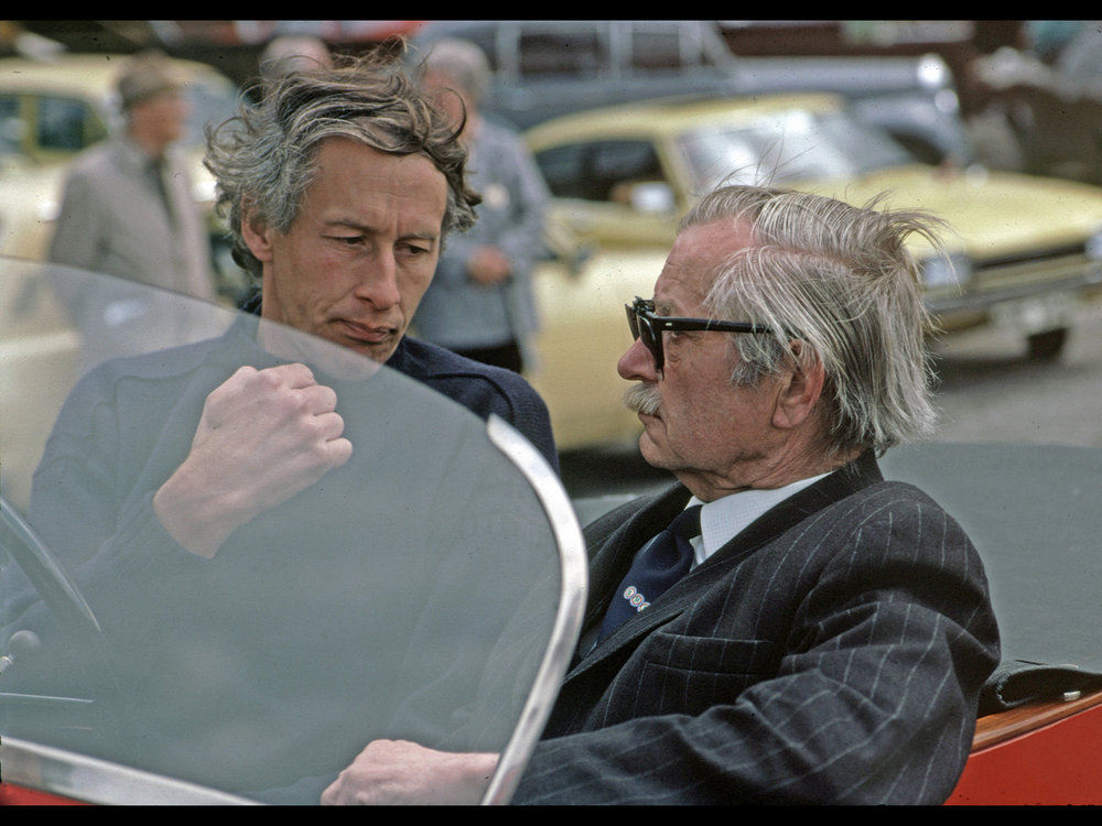   Charley Dodson (right) in the passenger seat alongside an unknown driver.   Charley was a famous works motorcycle racer and TT rider for Sunbeam before switching to cars. He then worked at Vickers during the war on aircraft fuel systems  