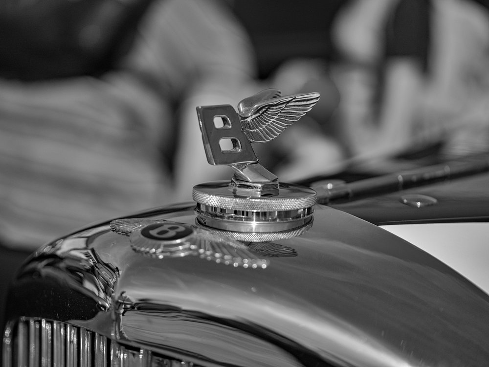  Bentley was almost synonymous with Brooklands in the 1920s and 1930s (42.5mm Leica DG Nocticron at f/1.2, a touch of bokeh from this fast micro four-thirds lens. It offers roughly the same depth of field as a full-frame 75mm Leica Apo Summicron)  