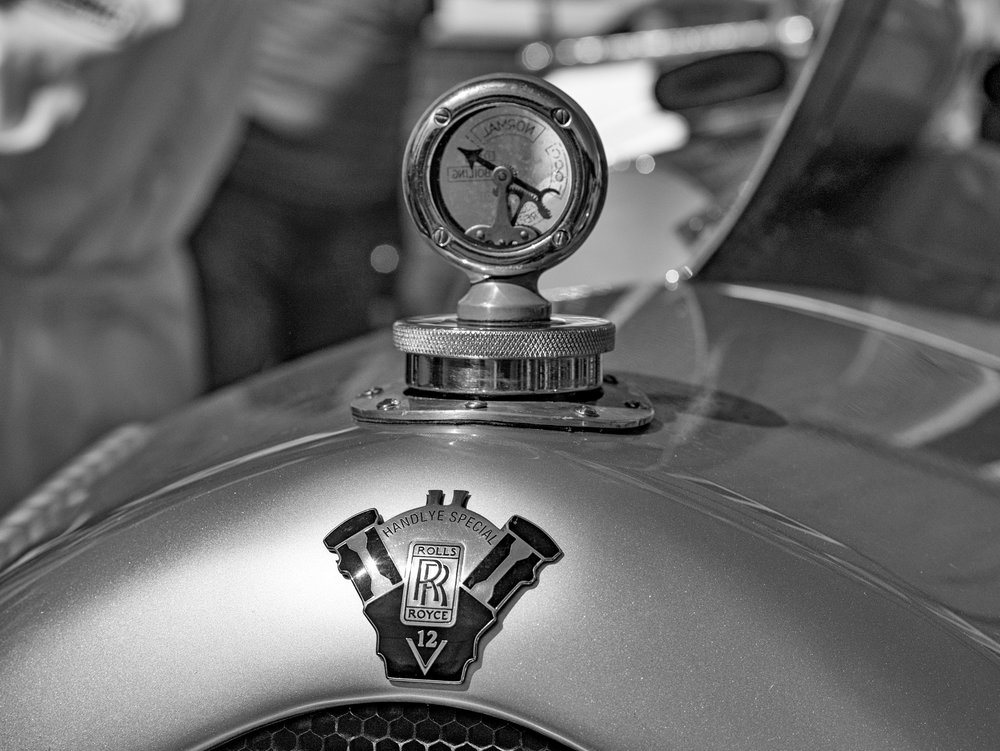   Above: The Handlye Special Rolls Royce. Below: Vintage Packhard Twin Six (42.5mm Leica DG Nocticron). Click to show full size.  