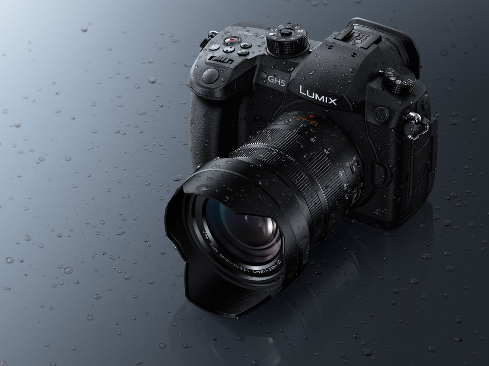 Panasonic GH5 is a professional camera that epitomises all the advantages of micro four-thirds except, perhaps, tiny body size.... Here is is with the superb Leica DG 12-60mm Vario-Elmarit which has been designed specially to complement the video capabilities of the GH5.