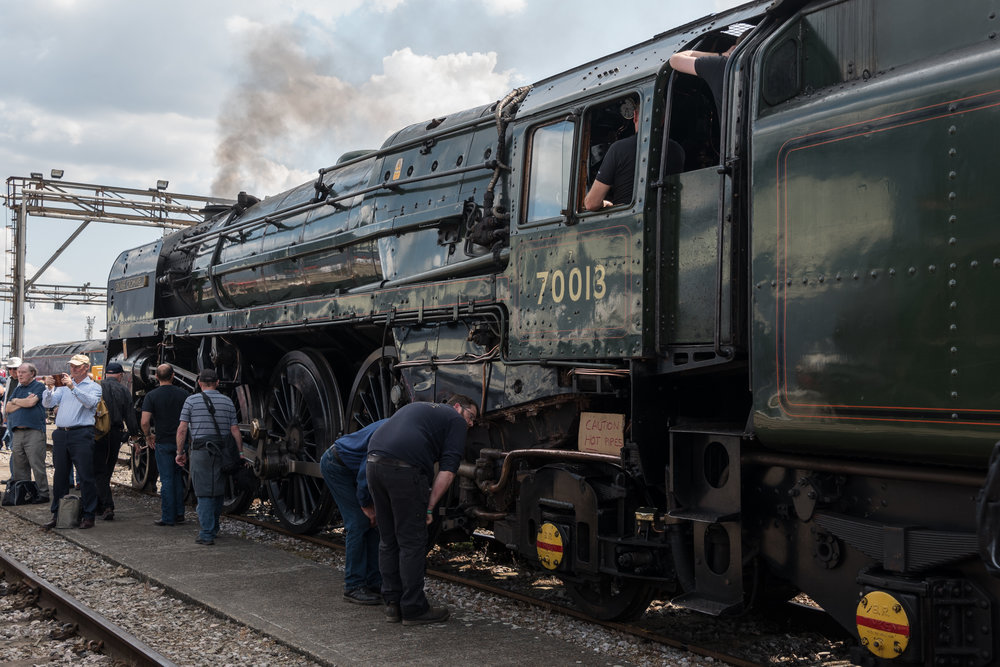   A close inspection of 70013 Britannia Class Oliver Cromwell  