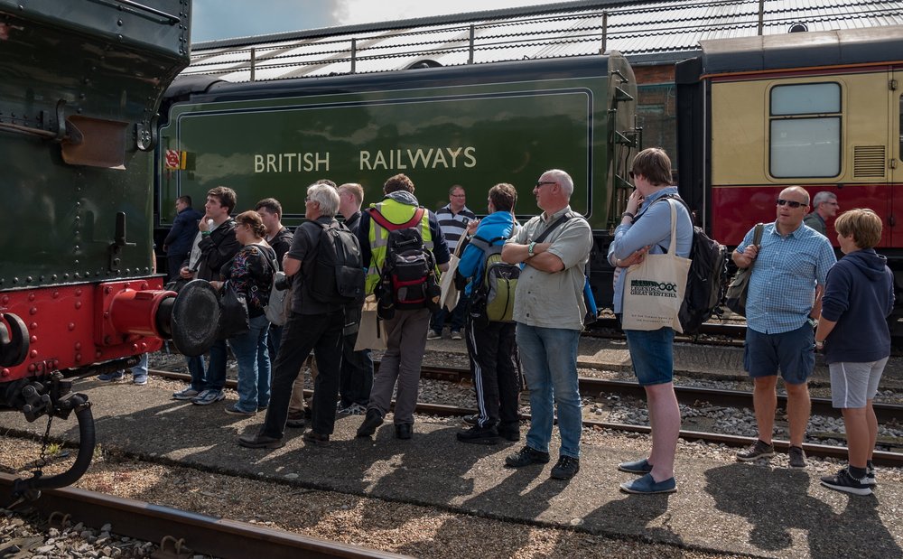Lining up for a climb onto the footplate