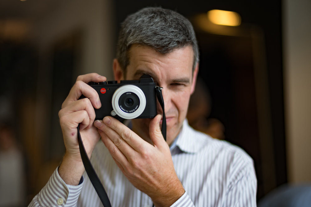 Fellow Leica Society member and BBC picture editor, Phil Coomes does the modelling with the new CL and 18mm Elmarit lens