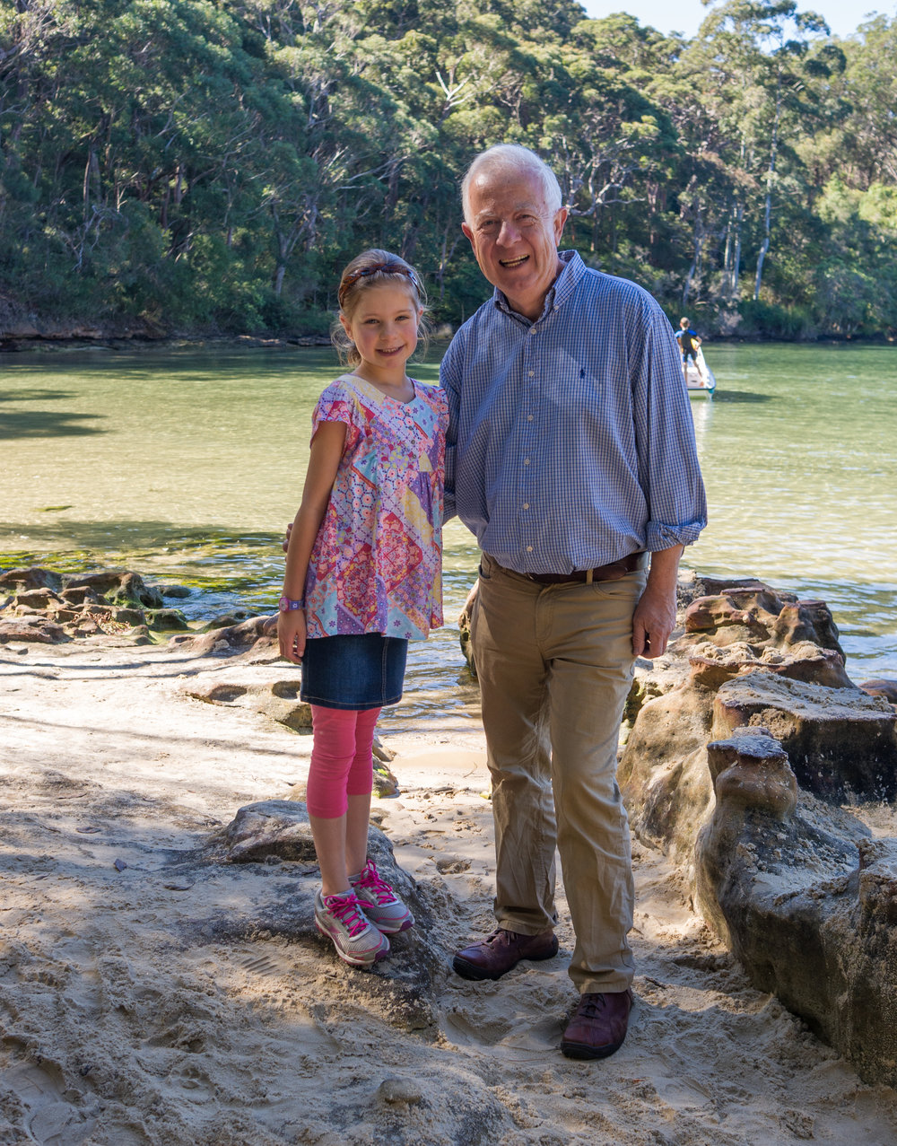 John and granddaughter in sunny Terrigal