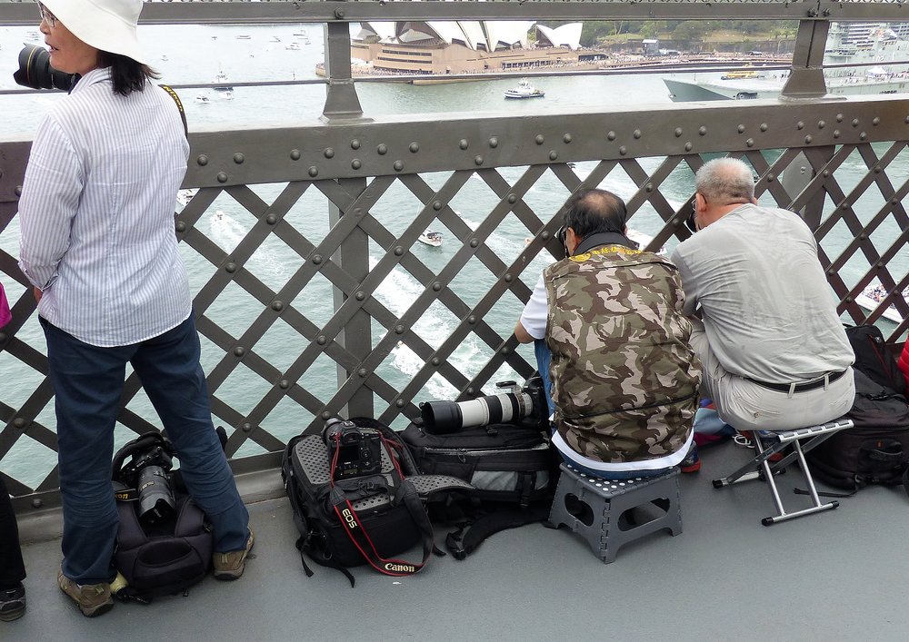   Nikons and Canons with their monster lens collections were out in force  