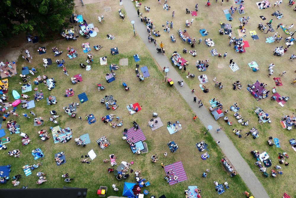   Arrive early, settle in and claim your space for the day  