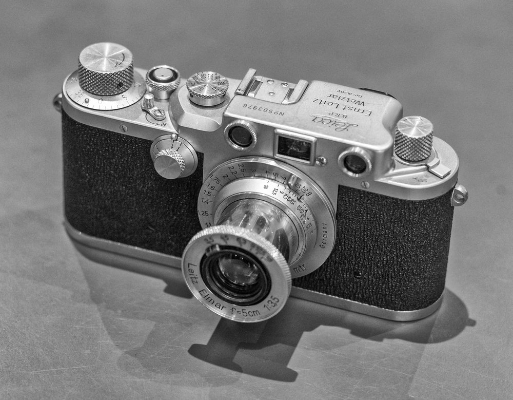 At the time of the inspection the Leica IIIc was replacing the IIIb which has been introduced before the war in 1936. Eagle-eyed readers armed with a copy of the Leica Pocket Book will see that his particular example was manufactured in 1950, around the time the IIIf came along and one year before production ceased. But to all intents and purposes, this is identical to the camera the inspection team would have held in their hands (Photo by Mike Evans, Leica IIIc loaned by Red Dot Cameras who currently have several examples in stock if you fancy a perfectly usable film camera with a whiff of nostalgia)