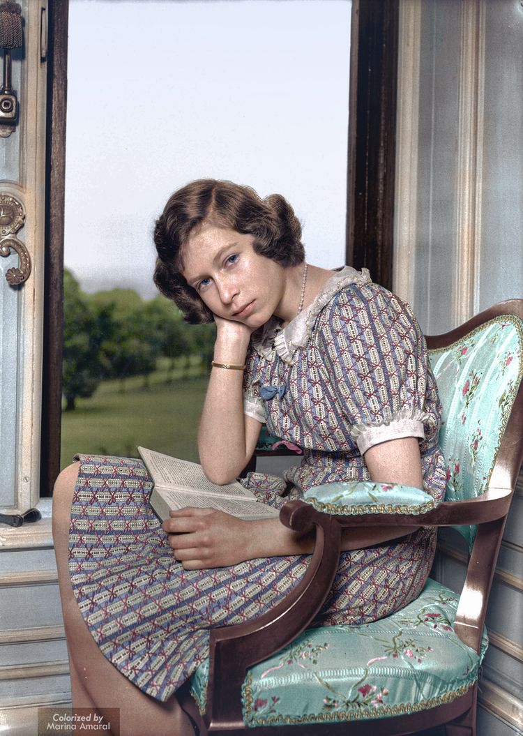 One of my favourites from the collection: Princess Elizabeth, later Queen Elizabeth II, around 1940 (image Marina Amaral)