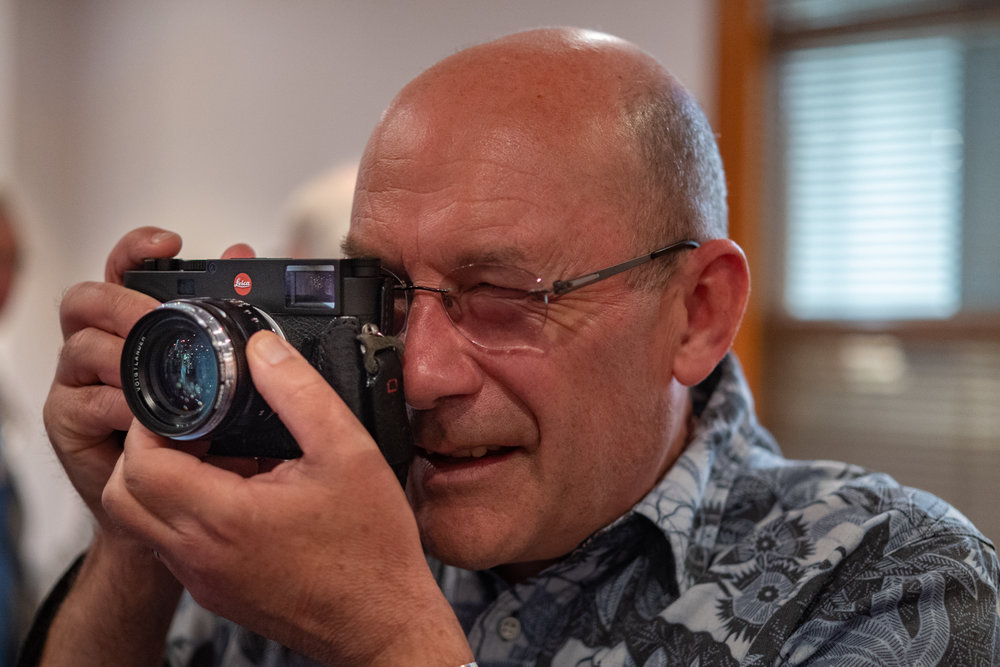 Another of my Circle D colleagues, Alan Hills, trying out the M10 with road-test Voigtländer 40mm Nokton (Image Leica CL and 35mm Summilux-TL