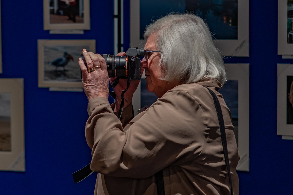 Carol Cheetham, using her Sony A7 Mk II with a Leica 35-70mm R lens. Carol is a member of TLS Circle 3 which specialises in large colour prints. (Image Leica CL and 35mm Summilux-TL)