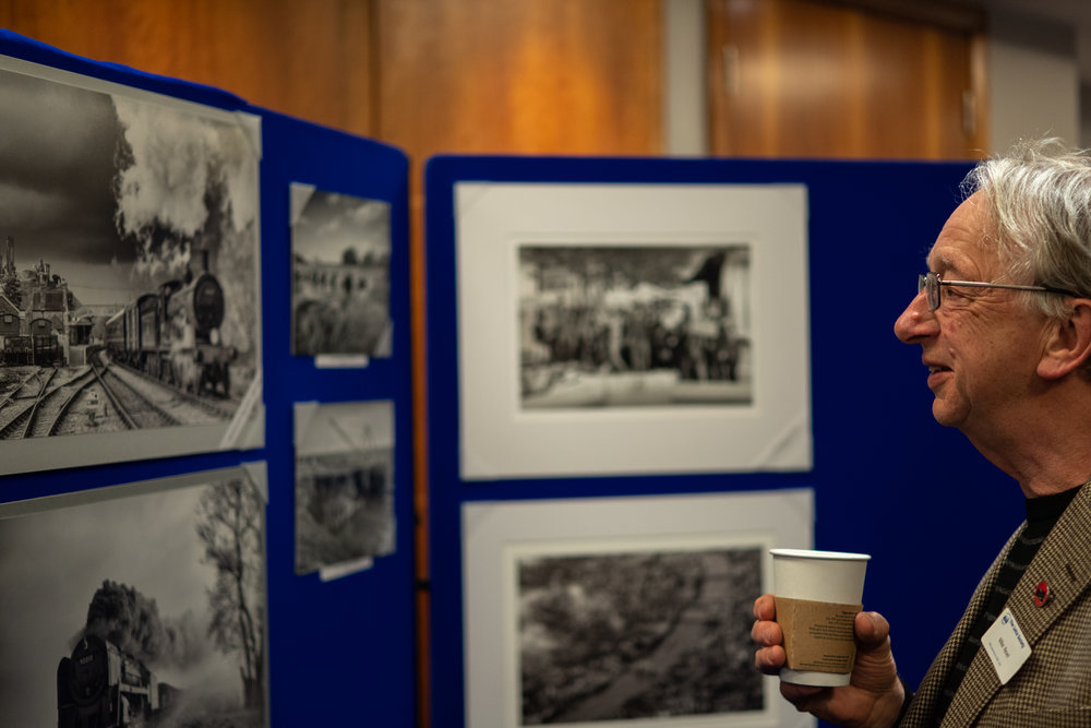 Mike Ravel admiring one of Keith Walker
