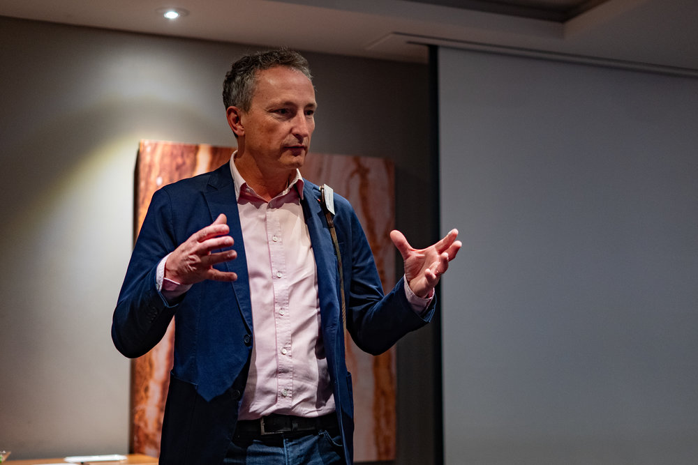 Leica UK managing director, Jason Heward, introducing the latest SL lens (Image Leica CL and 35mm Summilux-TL)
