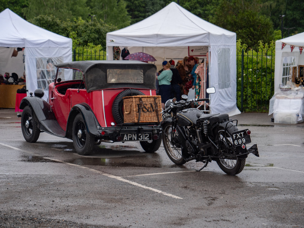 A Fortnum and Mason hamper for the gentry with the butler following on his motorbike. Panasonic G9 and Leica DG 12-60mm (Mike Evans)