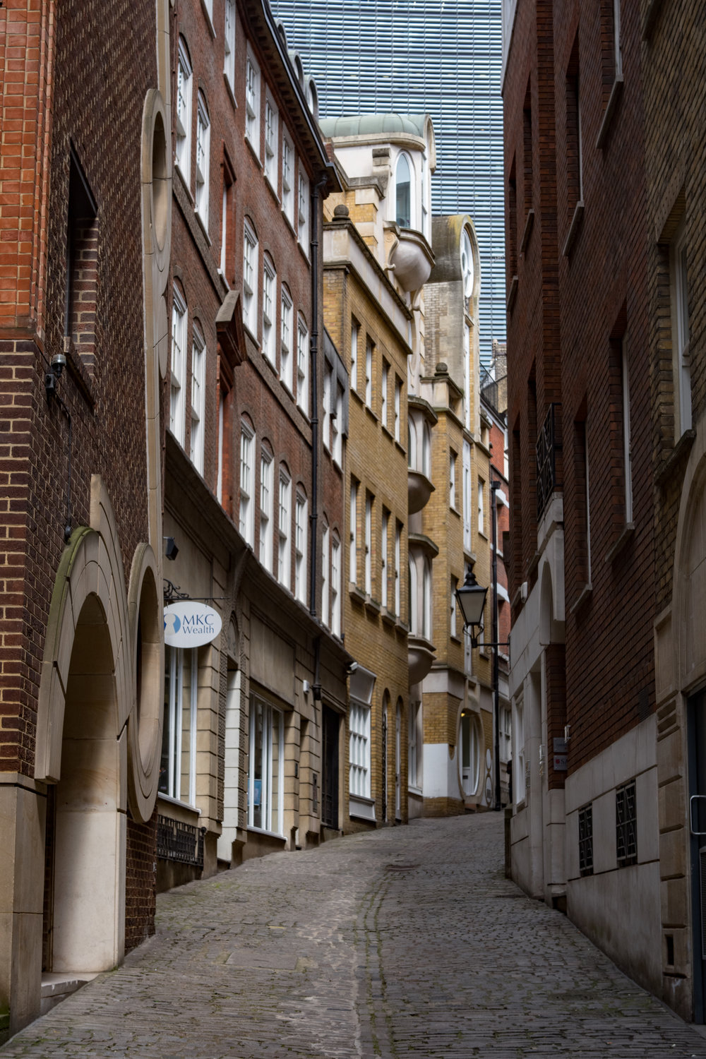 Old meets new in the City of London. The