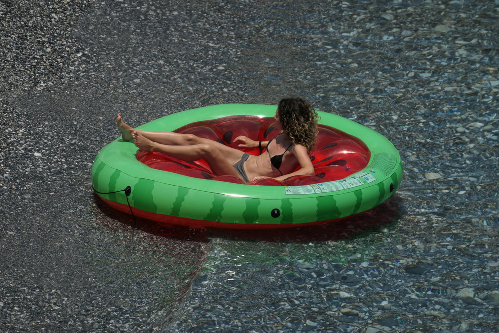   Watermelon Lady (at Marmara beach) (ISO 125 1/800th f8 340mm Leica C-Lux)  