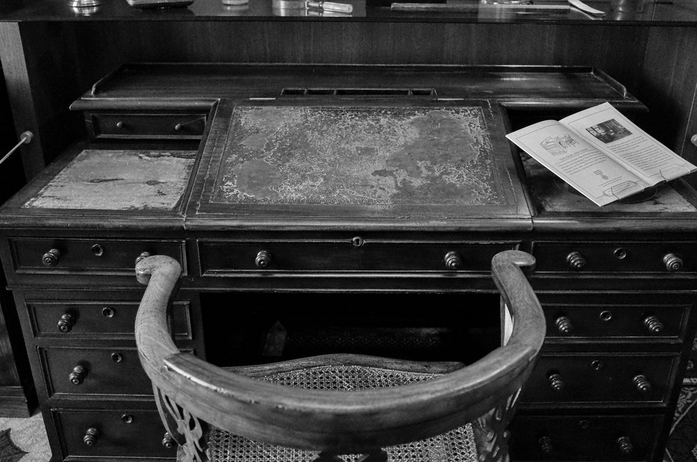 The desk on which Dickens wrote Great Expectations, Our Mutual Friend and his final, unfinished, novel, The Mystery of Edwin Drood
