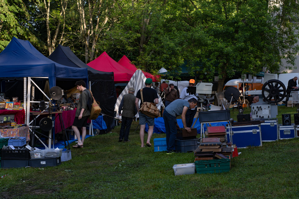 A rather haphazard medley of tents, trestle tables and alfresco retailing. But there
