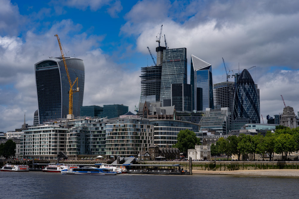 Just nine miles from the tranquillity of Richmond lies the bustle of the City of London, omnipresent building cranes and all. These cranes are a constant annoyance and have spoiled the scene for years, but I suppose it indicates booming commercial activity.