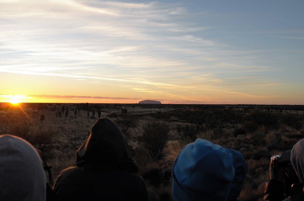   Looking back towards Uluru, 40km away  