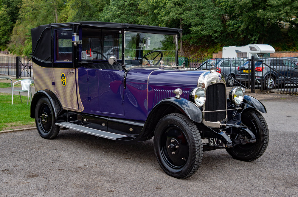 Innocently parked, just waiting to tell its story: The 1926 Citroën B12 Paris taxi....