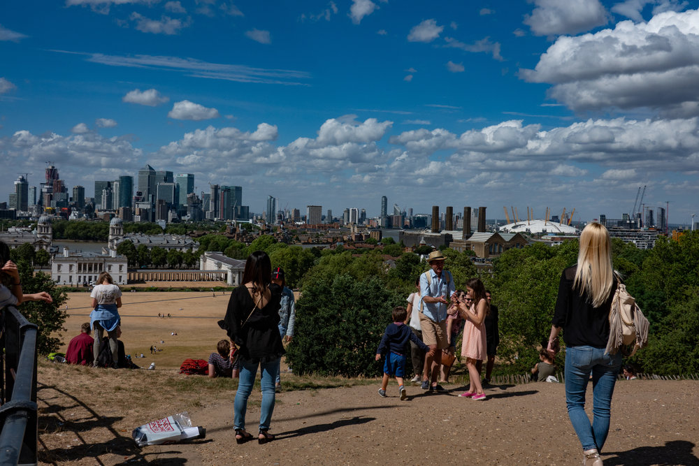   London Docklands and Canary Wharf from the Royal Observatory at Greenwich. Above 1/250 at f/5.6, 40mm. Below: At 1/1000s, f/5.6 and 45mm  