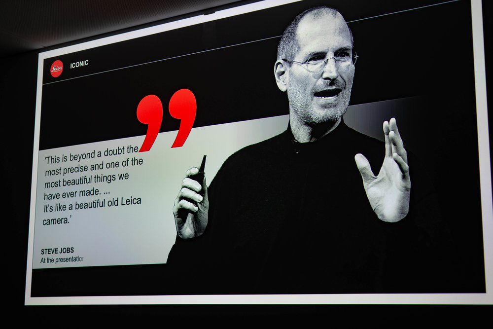 Steve Jobs also was an admirer of the Leica camera. Steve died seven years ago today.