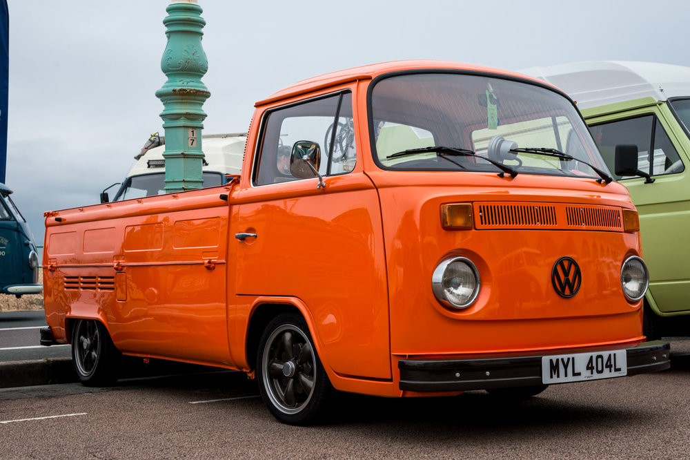 Above: VW Plattenwagen. Below, Plattenwagenschen.
