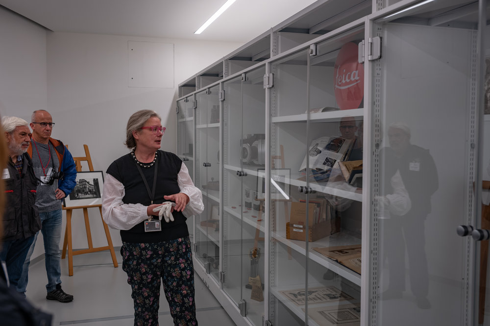The Leica Archive has been shunted around over the past 40 years but has now found a permanent and very special home at the Leitz Park. Monika Bock, seen here, is dedicated to caring for the vast amount of material that has been collected over the years. Dr. Kaufmann recently bought the extensive Fricke Collection but we were not allowed to take any pictures of the cameras,