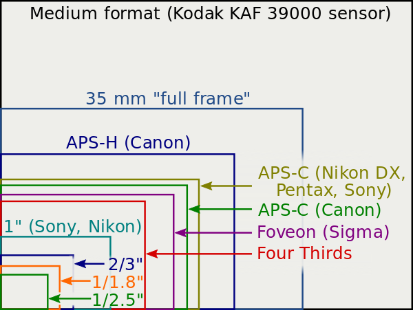 Confusion reigns: the 1” sensor is now considered to be the smallest size for enthusiast cameras, with the tiny sensors from 2/3” downwards handed over to the smartphone. But why can we not have a more sensible way of referring to the main sensor sizes? (Image Wiki Commons)