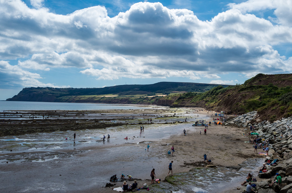 The view from Robin Hoods Bay towards Ravenscar.