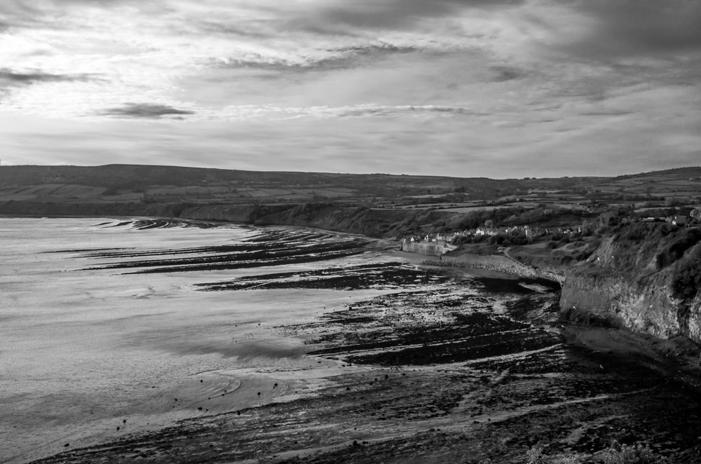   The view of Robin Hoods Bay from the Cleveland Way.  