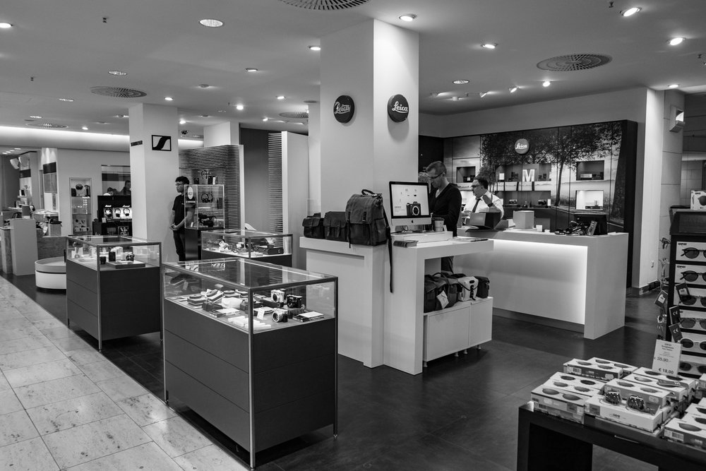 Leica Store in Berlin’s Kaufhaus des Westens, KaDeWe, on Wittenberg Platz.