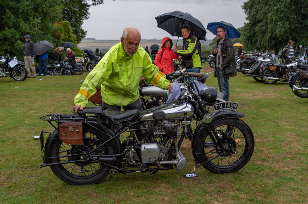   What could possibly go wrong? 1930s Brough Superior and Leica X2 brave the late summer storms  