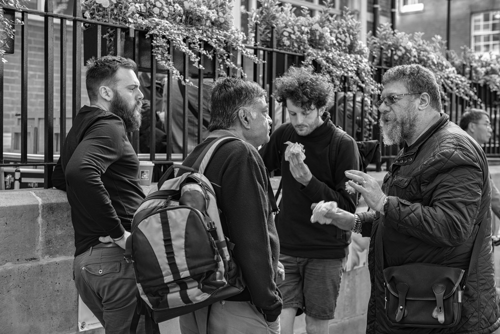 Dealers queuing to get in to the 2016 event at 8 am — on the right is Ivor Cooper of London Leica specialist, Red Dot Cameras